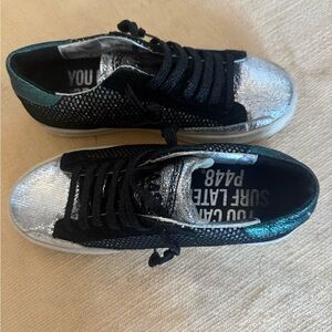 P448 Black and Silver Sneakers
